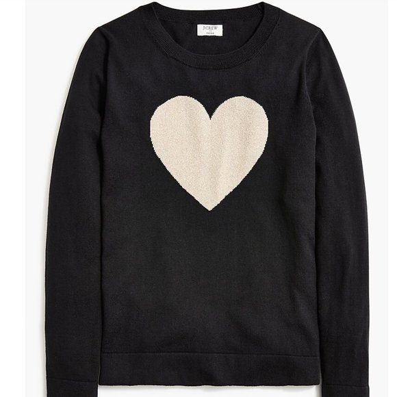 J Crew Shimmer heart Teddie sweater - Picture 2 of 2